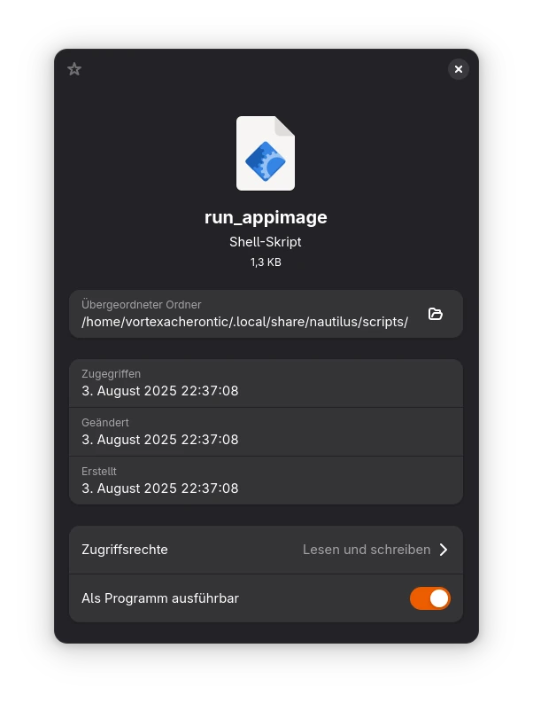 Nautilus AppImage Skript