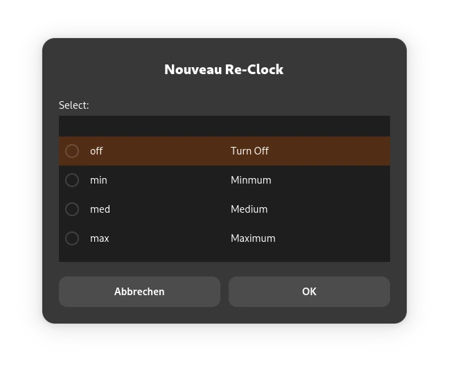 Nouveau Re-Clock change GPU clock