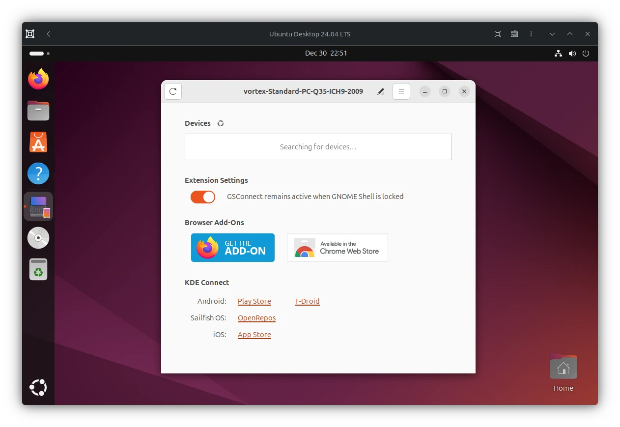 GSConnect on Ubuntu