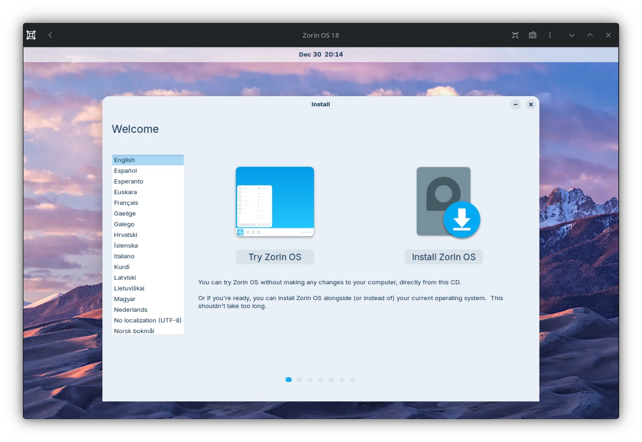 ZorinOS 18 Installer