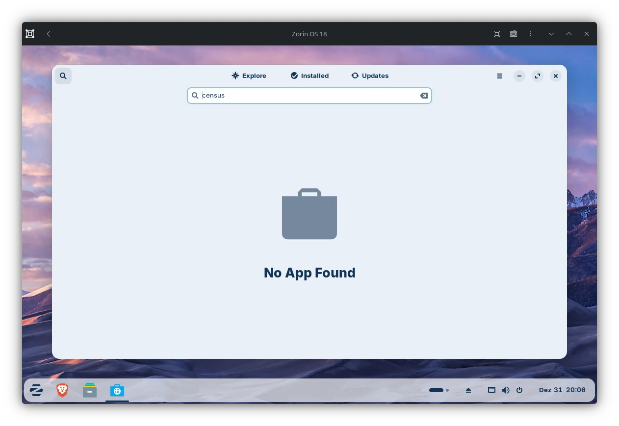 ZorinOS Software census not found